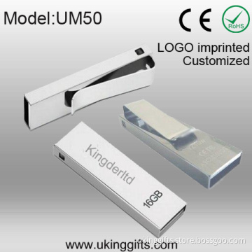Mini Clip USB Flash Drive, Metal USB Pen Drive